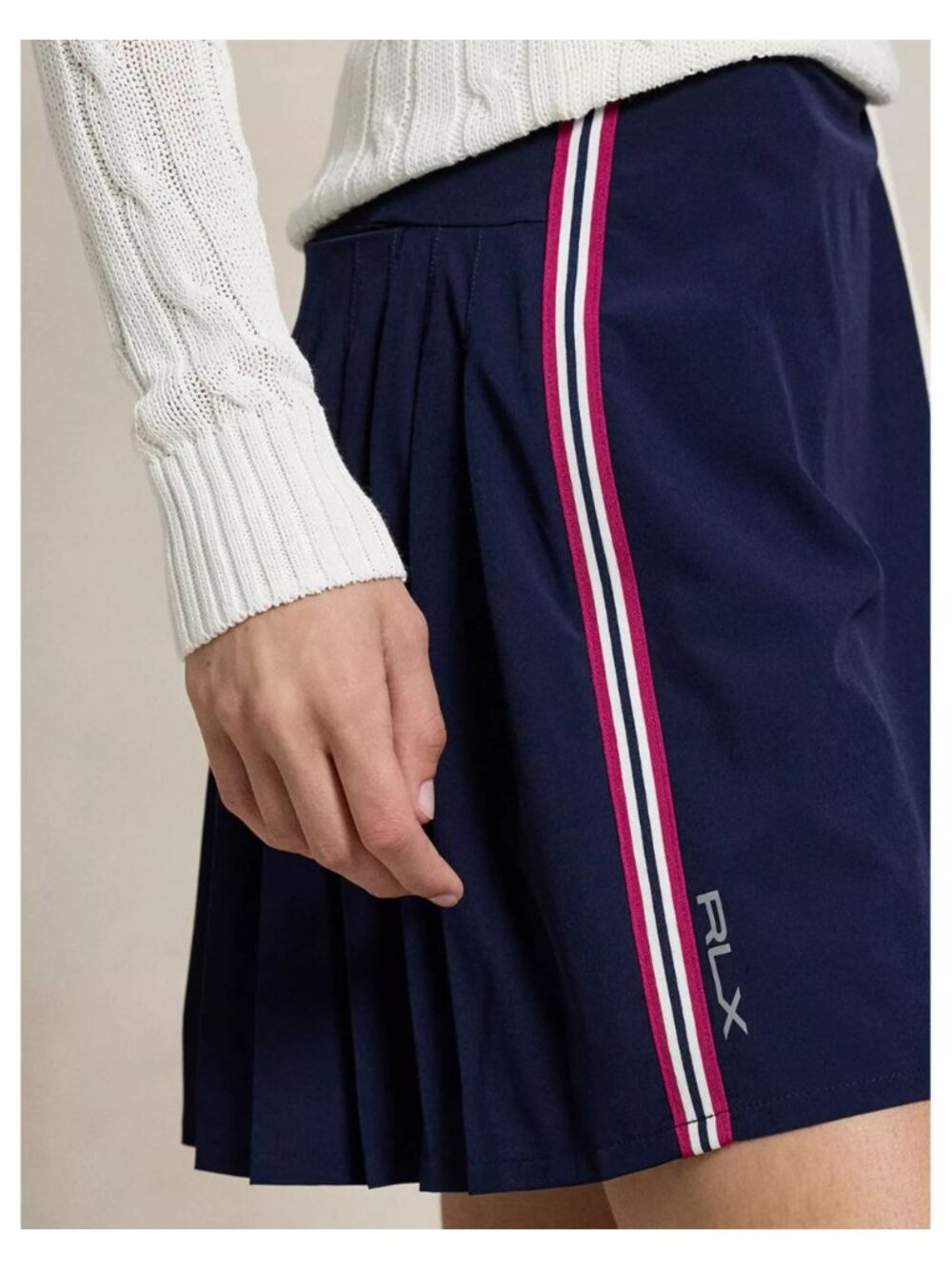 NEW RLX Golf Ralph Lauren Women's L 17" Pleated Back Skort NWT $148 - Picture 4 of 4
